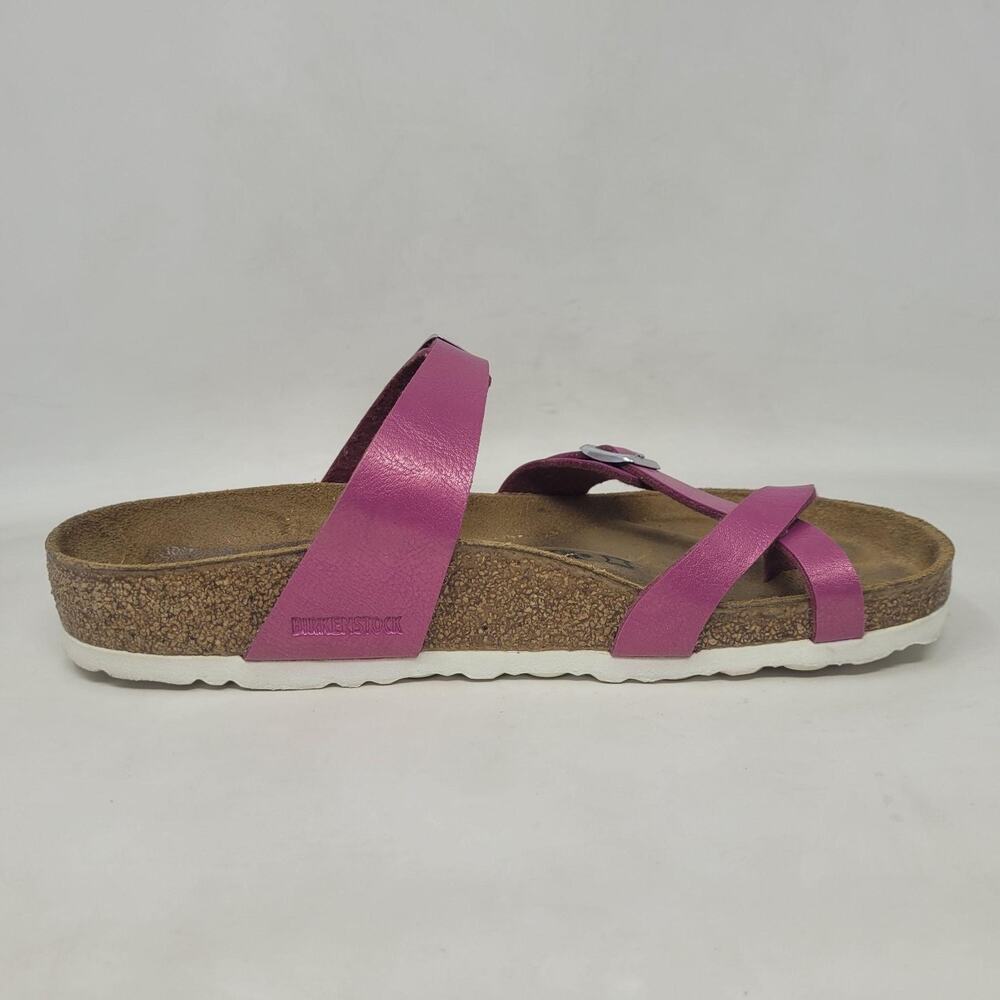 Birkenstock Mayari Sandals EU39 US8.5 Pink Magenta Haze Birko-Flor Slip On - Picture 8 of 10